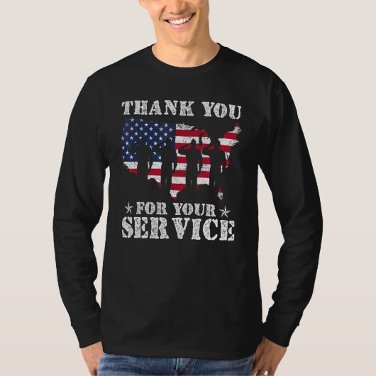 Thank You For Your Service Patriotic Veterans Day_ T-Shirt (Vorderseite)