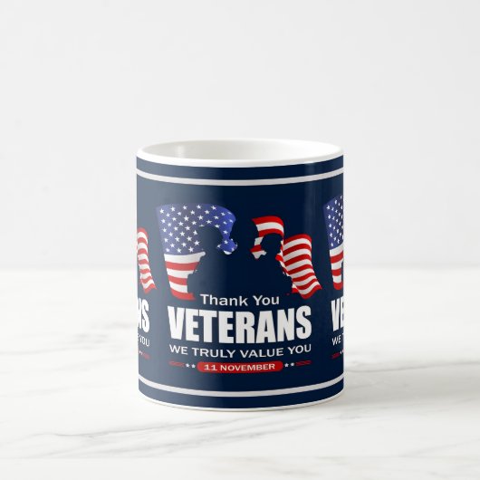 Thank You for Your Service: Veterans Day 2025 Cof Kaffeetasse (Mittel)