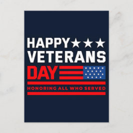 Thank You for Your Service: Veterans Day 2025  Feiertagspostkarte