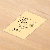 Thank you from add name yellow Pastel boho wedding Acryleinladungen (Ablage )