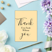 Thank you from add name yellow Pastel boho wedding Acryleinladungen (In Situ (Hochzeit))