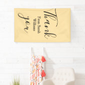 Thank you from add name yellow Pastel boho wedding Banner (Insitu)