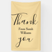 Thank you from add name yellow Pastel boho wedding Banner (Vertikal)