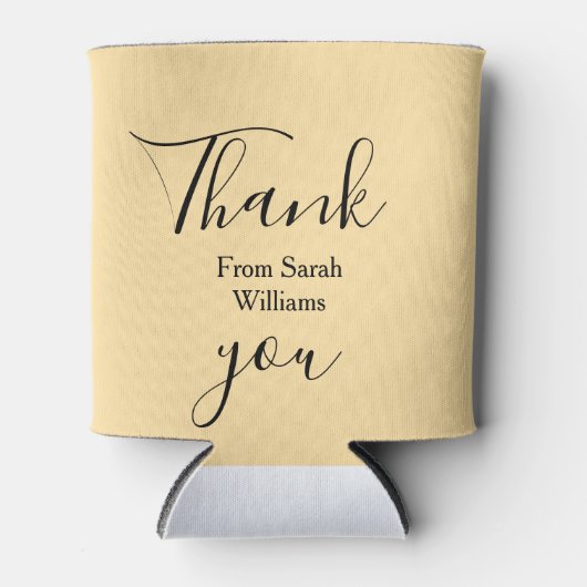Thank you from add name yellow Pastel boho wedding Dosenkühler (Vorderseite)