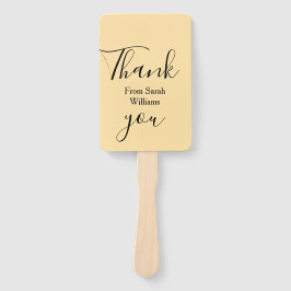 Thank you from add name yellow Pastel boho wedding Fächer