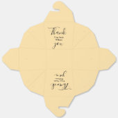 Thank you from add name yellow Pastel boho wedding Geschenkschachtel (Ungefaltet)