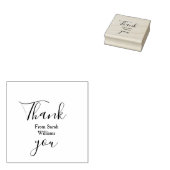 Thank you from add name yellow Pastel boho wedding Gummistempel (Stempel)