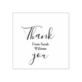 Thank you from add name yellow Pastel boho wedding Gummistempel (Prägung)