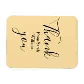 Thank you from add name yellow Pastel boho wedding Magnet (Horizontal)