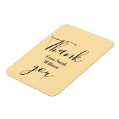 Thank you from add name yellow Pastel boho wedding Magnet (Linke Seite)