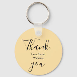 Thank you from add name yellow Pastel boho wedding Schlüsselanhänger