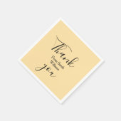 Thank you from add name yellow Pastel boho wedding Serviette (Ecke)