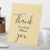 Thank you from add name yellow Pastel boho wedding Sockelschild (In Situ)