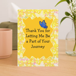 Thank You From Your Therapist – Butterfly Design Dankeskarte