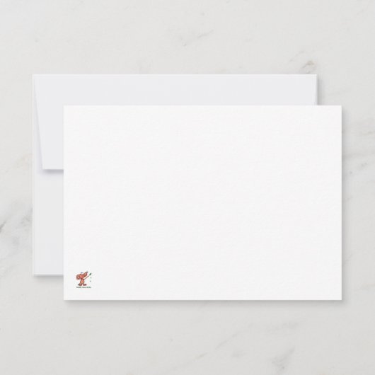 Thank You Fun Curious Barn Owl Bird Teacher Dankeskarte (Rückseite)