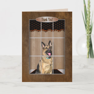 Thank You - German Shepherd - Window Dankeskarte