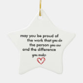 Thank You Gift, Personalized Be Proud of You, Keramik Ornament (Vorne)