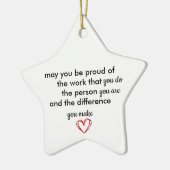 Thank You Gift, Personalized Be Proud of You, Keramik Ornament (Links)