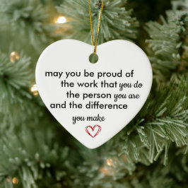 Thank You Gift, Personalized Be Proud of You, Keramik Ornament