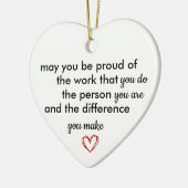 Thank You Gift, Personalized Be Proud of You, Keramik Ornament (Links)