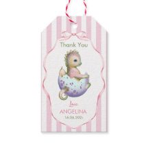 Thank you Gift Tag with cute baby shower dragon.