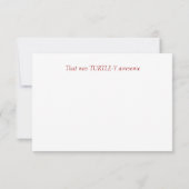 Thank you Great Teacher Fun Turtle Dankeskarte (Rückseite)