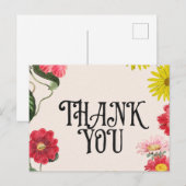 Thank You Greetings Postkarte (Vorne/Hinten)