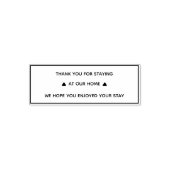 Thank You Guest Stamp for Vacation Rental Hosts Permastempel (Design)