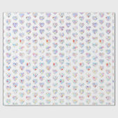 Thank you & heart in 44langs as ♡shaped DC pattern Geschenkpapier (Flach)