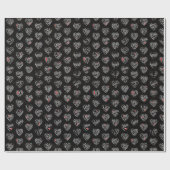 Thank you & heart in 44langs as WH ♡shaped pattern Geschenkpapier (Flach)