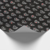 Thank you & heart in 44langs as WH ♡shaped pattern Geschenkpapier (Ecke)