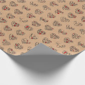 Thank you & hearts in 44langs as BK♡shaped pattern Geschenkpapier (Ecke)