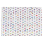 Thank you & hearts in 44langs as DC♡shaped pattern Große Geschenktüte (Rückseite)