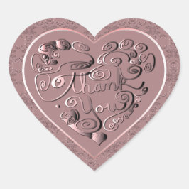 Thank You Herz-Aufkleber