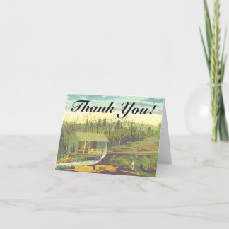 "Thank You!" + Historical Rustic Lumber Mill Karte