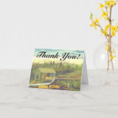 "Thank You!" + Historical Rustic Lumber Mill Karte (Gelbe Blume)