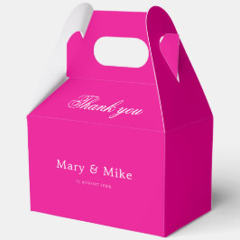Thank You Hot Pink Gable Favor Box Any Occasion Pa Geschenkschachtel