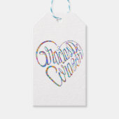 Thank you in 17 langs as heart shapes geschenkanhänger (Vorderseite)