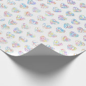Thank you in 44langs as heart shaped DC pattern Geschenkpapier (Ecke)