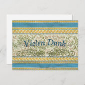 Thank You in German, Vielen Dank Postkarte (Vorne/Hinten)