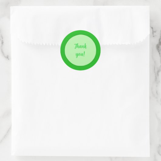 Thank you in Green Circle Stickers (Tasche)