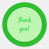 Thank you in Green Circle Stickers (Vorderseite)