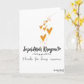 Thank You - JazakAllah with hearts Karte (Gelbe Blume)