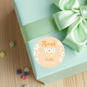 Thank you label for Daisy's birthday party CUSTOMI Runder Aufkleber