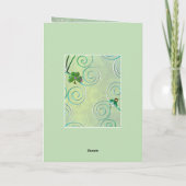 Thank you Leprechaun Folded Greeting Card Karte (Rückseite)