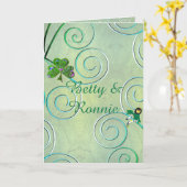 Thank you Leprechaun Folded Greeting Card Karte (Gelbe Blume)