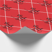 Thank You Lines Bright Red Classical Unique Simple Geschenkpapier (Ecke)