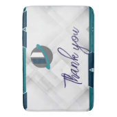 Thank you & Logo white Badematte (Vorderseite Vertikal)