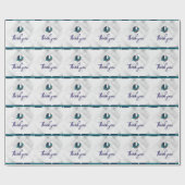 Thank you & Logo white Geschenkpapier (Flach)