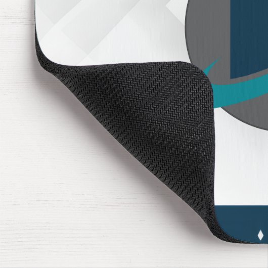 Thank you & Logo white Mousepad (Ecke)